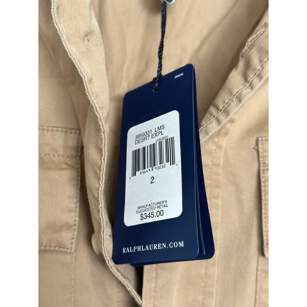 NWT Vintage Ralph Lauren Desert Explorer Maxi Dress Button Up Long Sleeve Tan - Picture 9 of 15